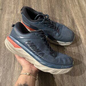 Hoka One One Mens Bondi 7 1110518 RTOS Blue Running Shoes Sneakers Size 10.5